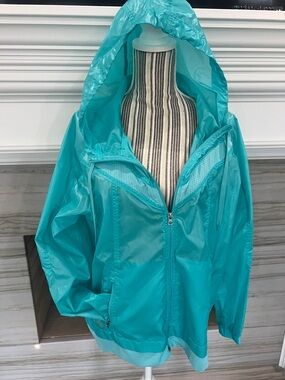 Aqua Teal Lightweight Windbreaker Jacket